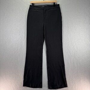 NYDJ Bootcut Pull On Trouser Pants Women 8 Black Lift Tuck Classic Hamper Casual